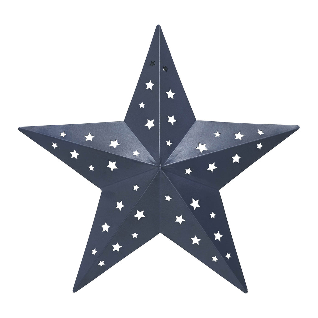 Navy 12" Punched Metal Barn Star