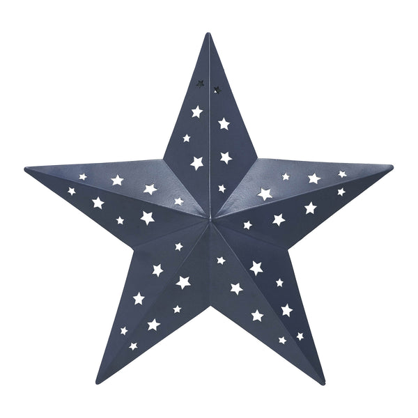 Navy 12" Punched Metal Barn Star