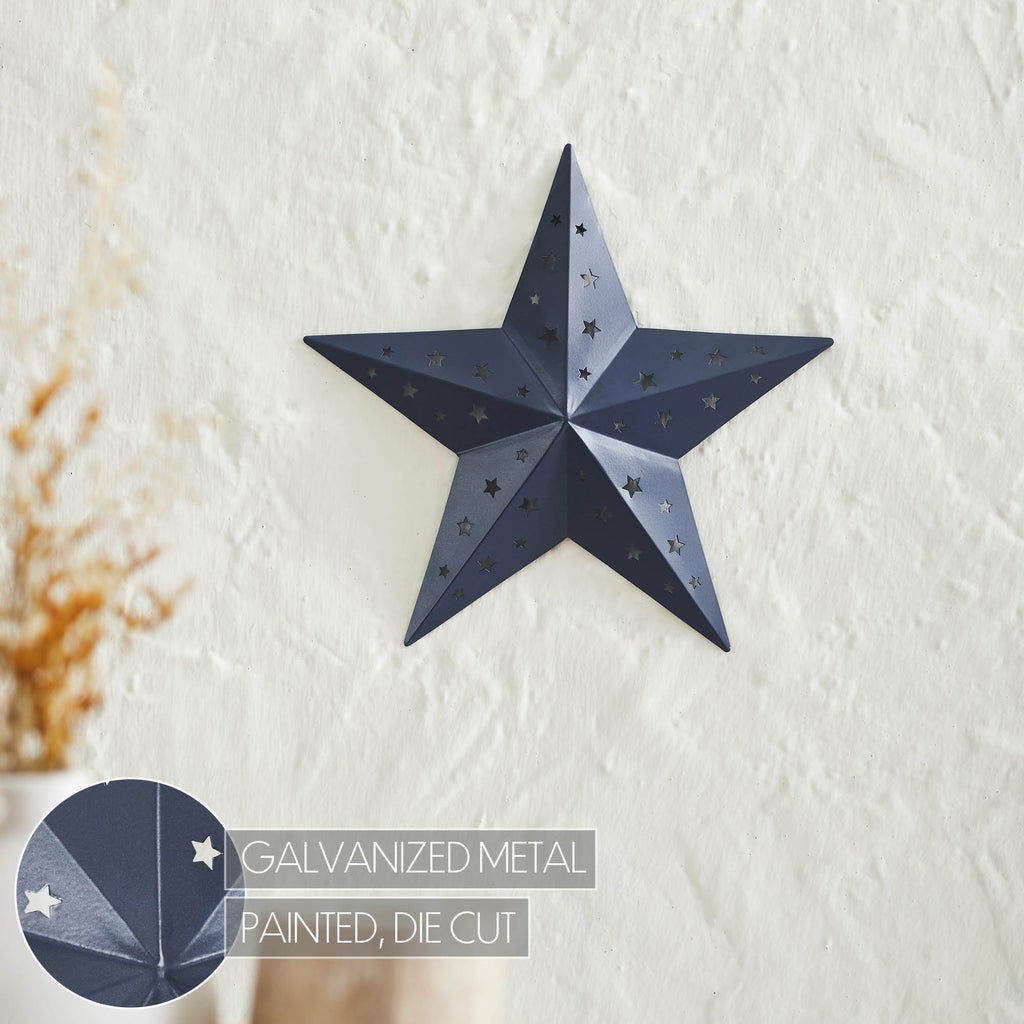 Navy 12" Punched Metal Barn Star