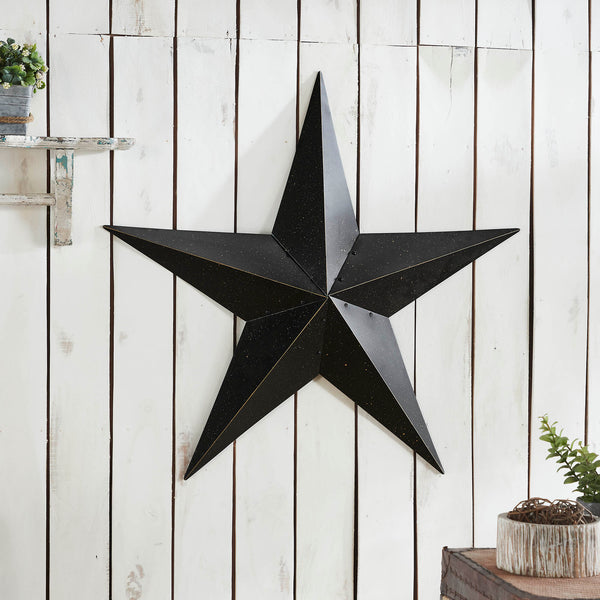 XL Black Speckled 36" Metal Barn Star