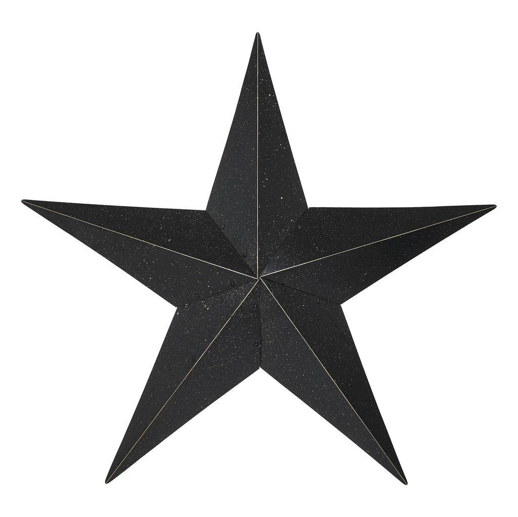 XL Black Speckled 36" Metal Barn Star