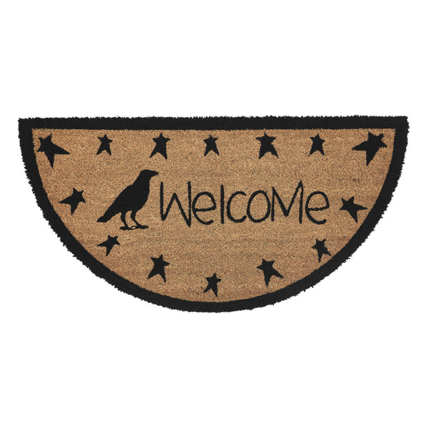 Raven Stars Welcome Half Circle Doormat