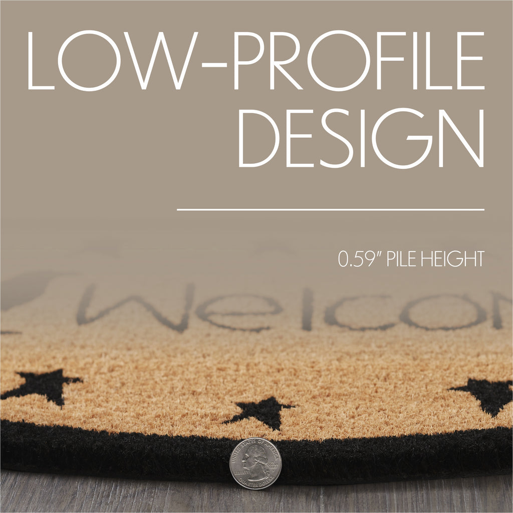 Raven Stars Welcome Half Circle Doormat