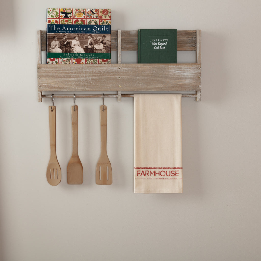 Sawyer Mill Red Farmhouse Unbleached Muslin Tea Towel