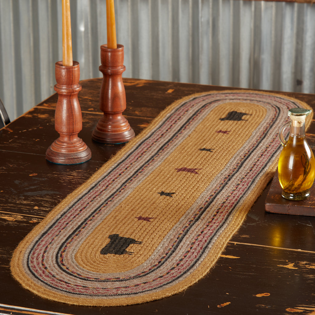 Heritage Farms Sheep Jute Table Runner
