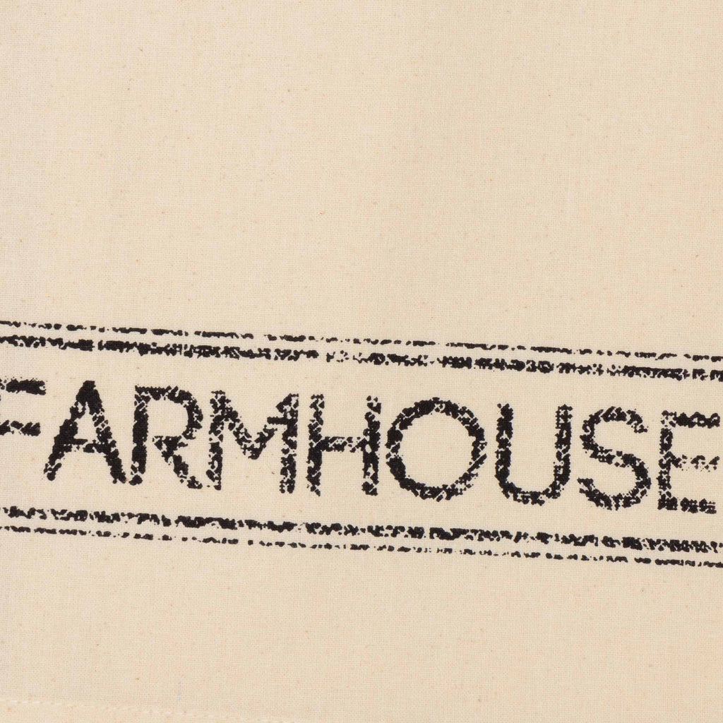 Sawyer Mill Charcoal Farmhouse Unbleached Muslin Tea Towel