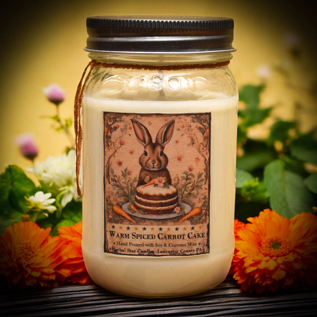 Warm Spiced Carrot Cake Soy Mason Jar Candle