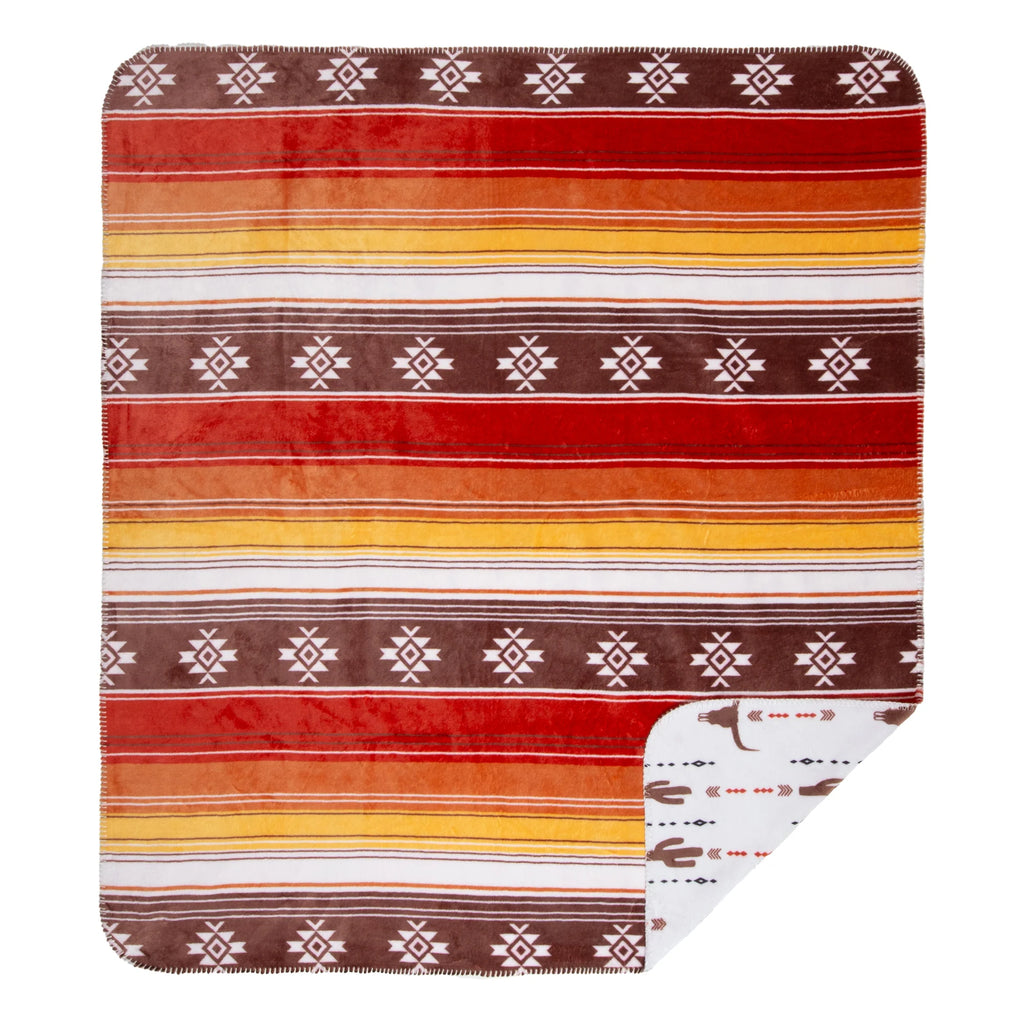 Wrangler Desert Sands Reversible Plush Throw