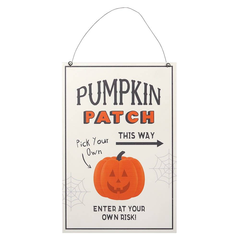 30cm Pumpkin Patch Hanging Halloween Sign - Olde Glory
