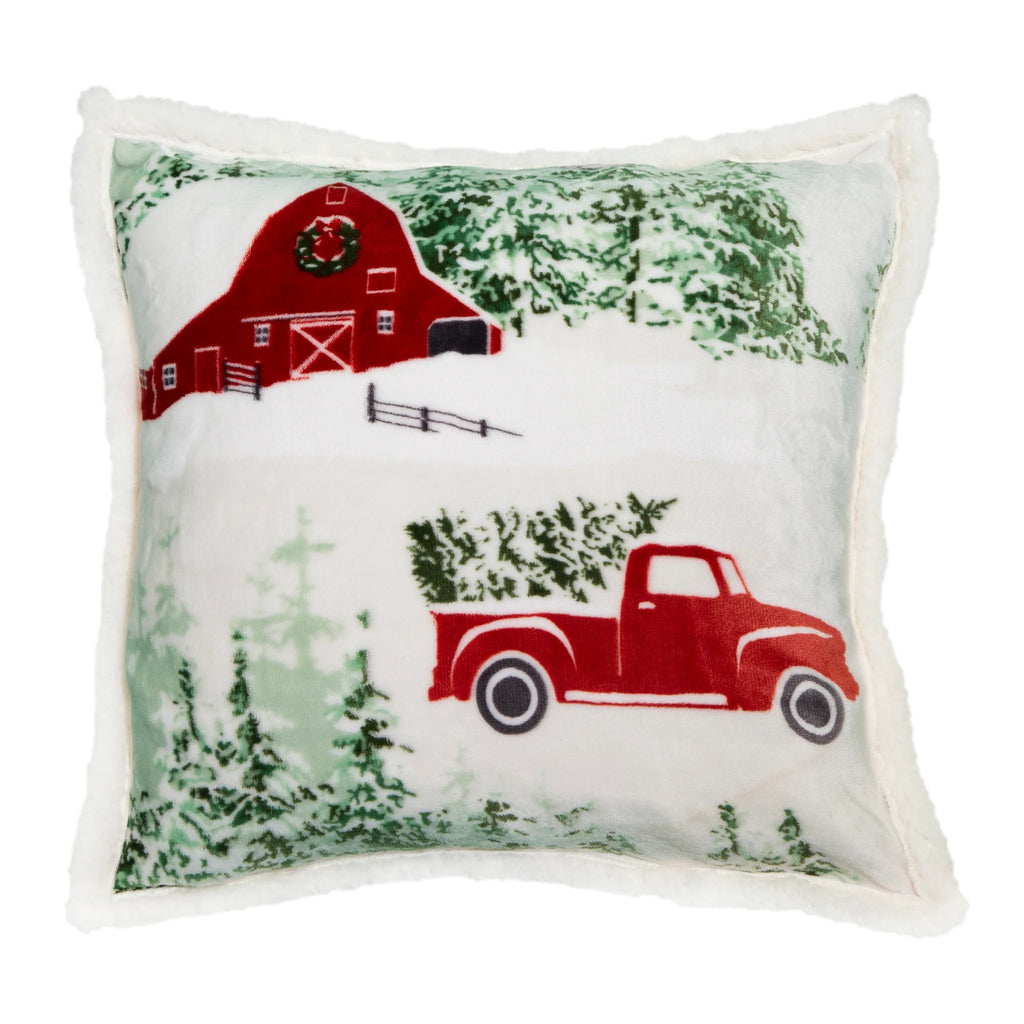 Barn and Truck Plush Cushion - Olde Glory
