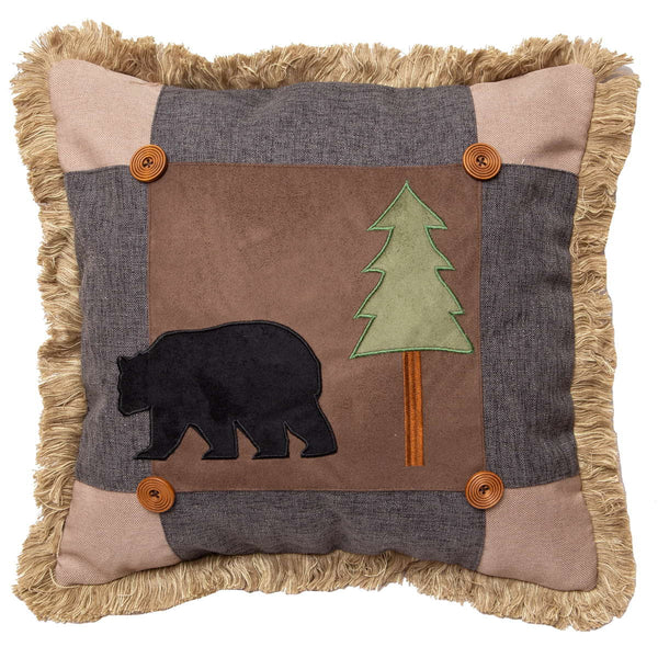 Bear and Tree Rustic Cushion - Olde Glory
