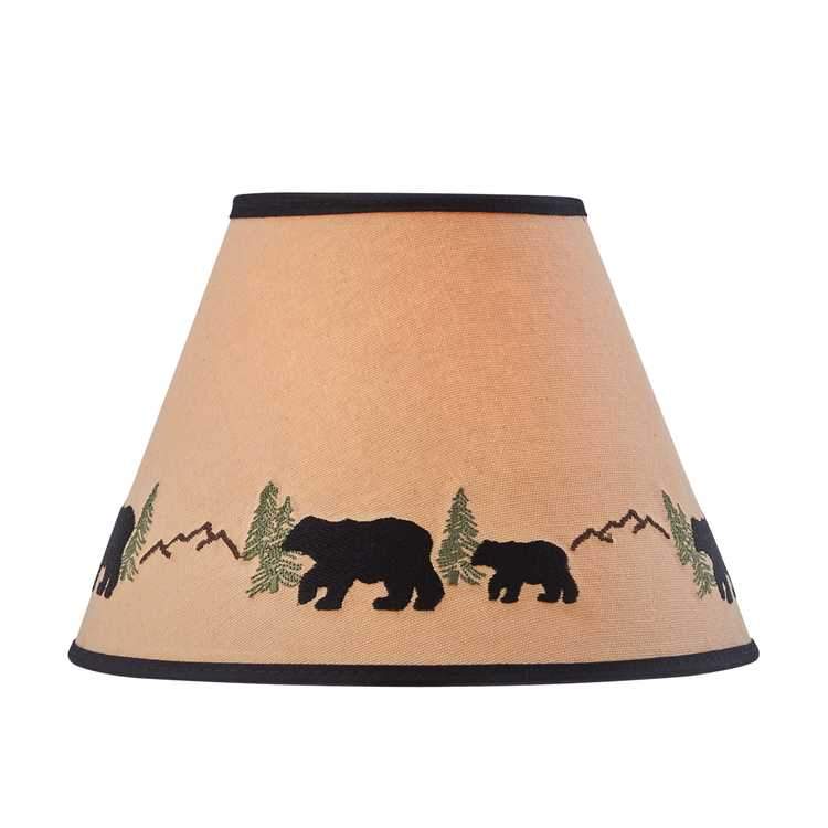 Bear and Trees Embroidered Lampshade - Olde Glory