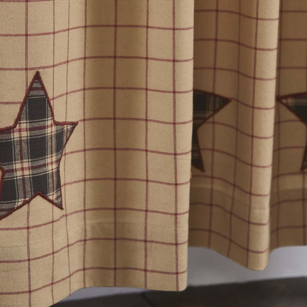 Bingham Star Lined Curtain Panels - Olde Glory