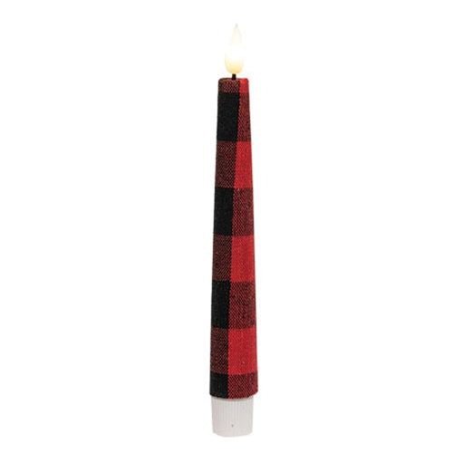 Buffalo Check Lodge Timer Taper Candle - Olde Glory