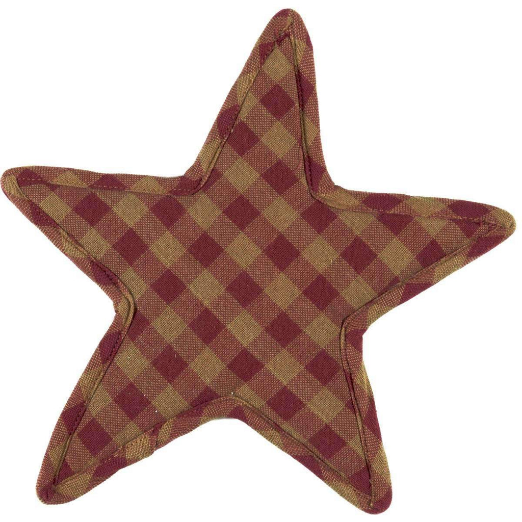 Burgundy Check Star Trivet - Olde Glory