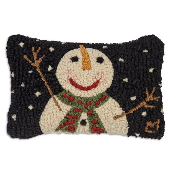 Cheers Snowman Hooked Cushion - Olde Glory