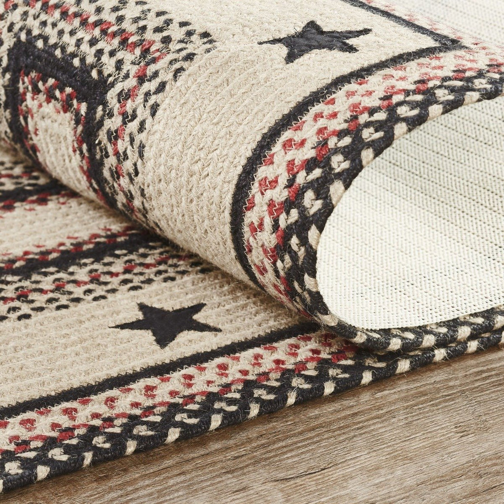 Colonial Star Jute Rug | New England and Log Cabin Style Rugs UK - Olde ...