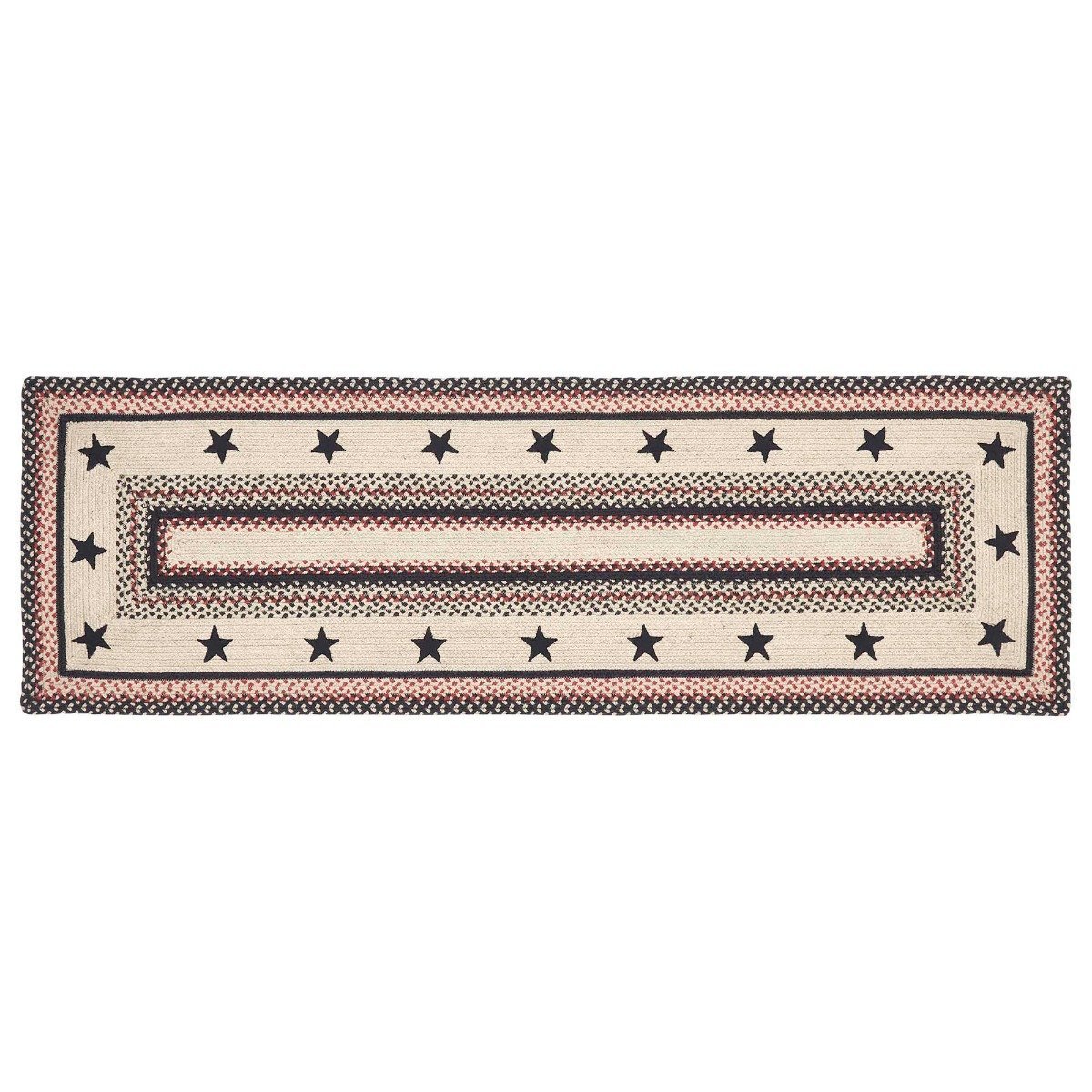 Colonial Star Jute Rug | New England and Log Cabin Style Rugs UK - Olde ...