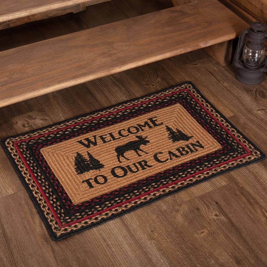 Cumberland Moose Cabin Welcome Rectangular Rug - Olde Glory