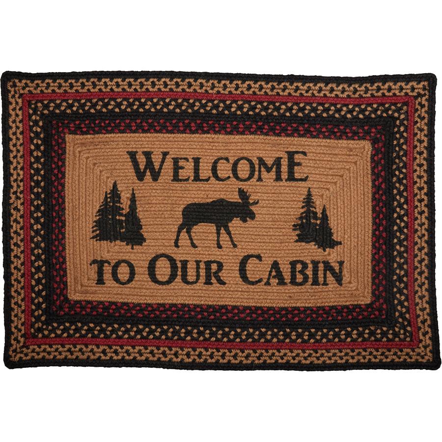 Cumberland Moose Cabin Welcome Rectangular Rug - Olde Glory