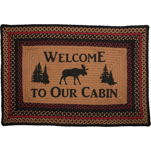 Cumberland Moose Cabin Welcome Rectangular Rug - Olde Glory