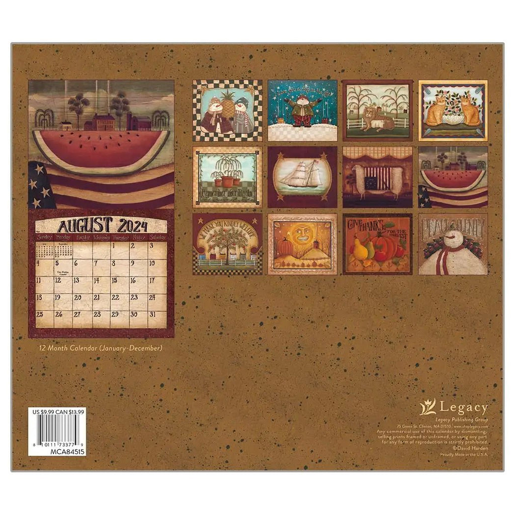 Folk Art by David 2024 Wall Calendar | Legacy Calendars in the UK Folk Art by David 2024 Wall Calendar | Legacy Calendars in the UK
