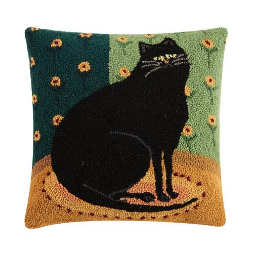 Folk Cat Hooked Cushion - Olde Glory