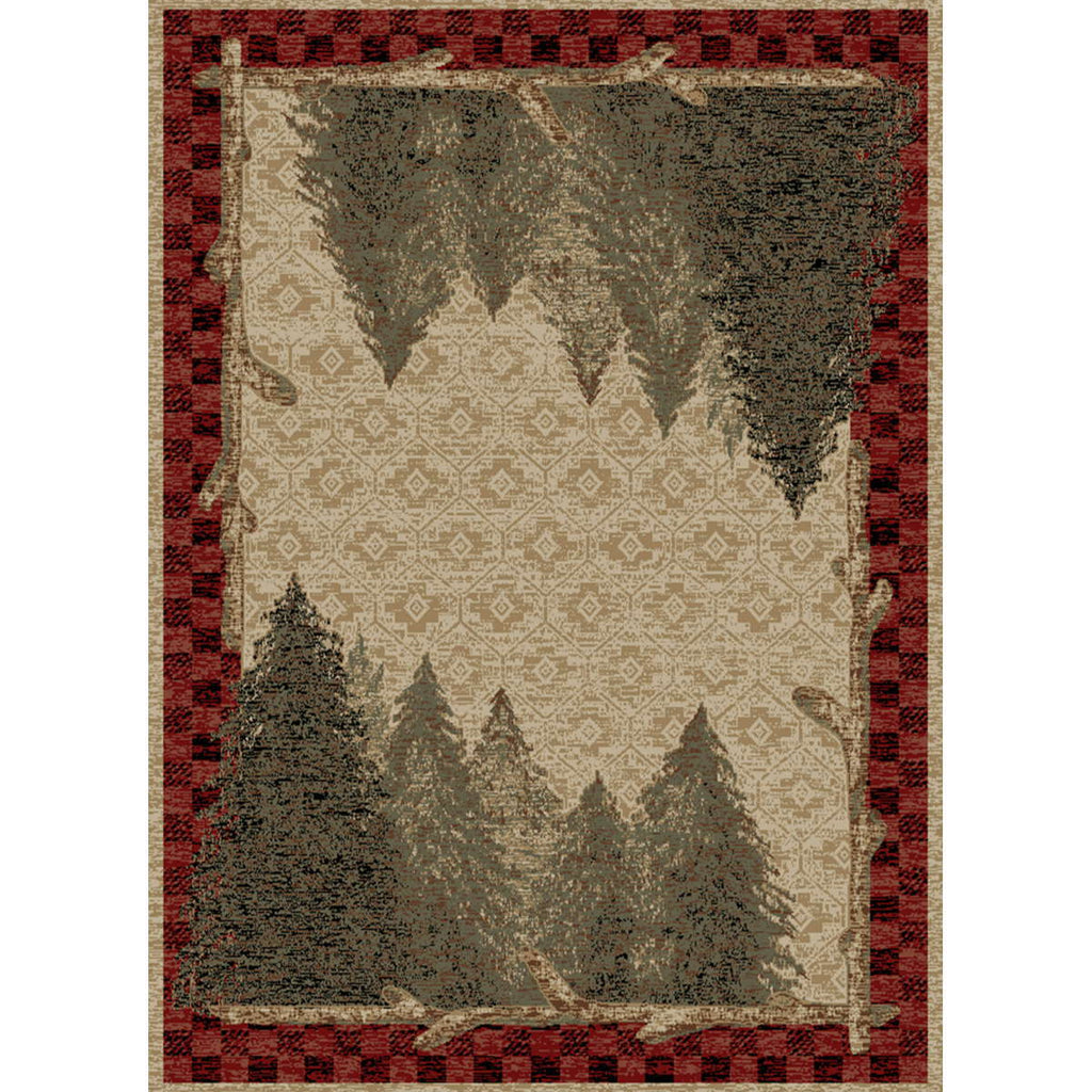 Forest Log Cabin Style Rug - Olde Glory
