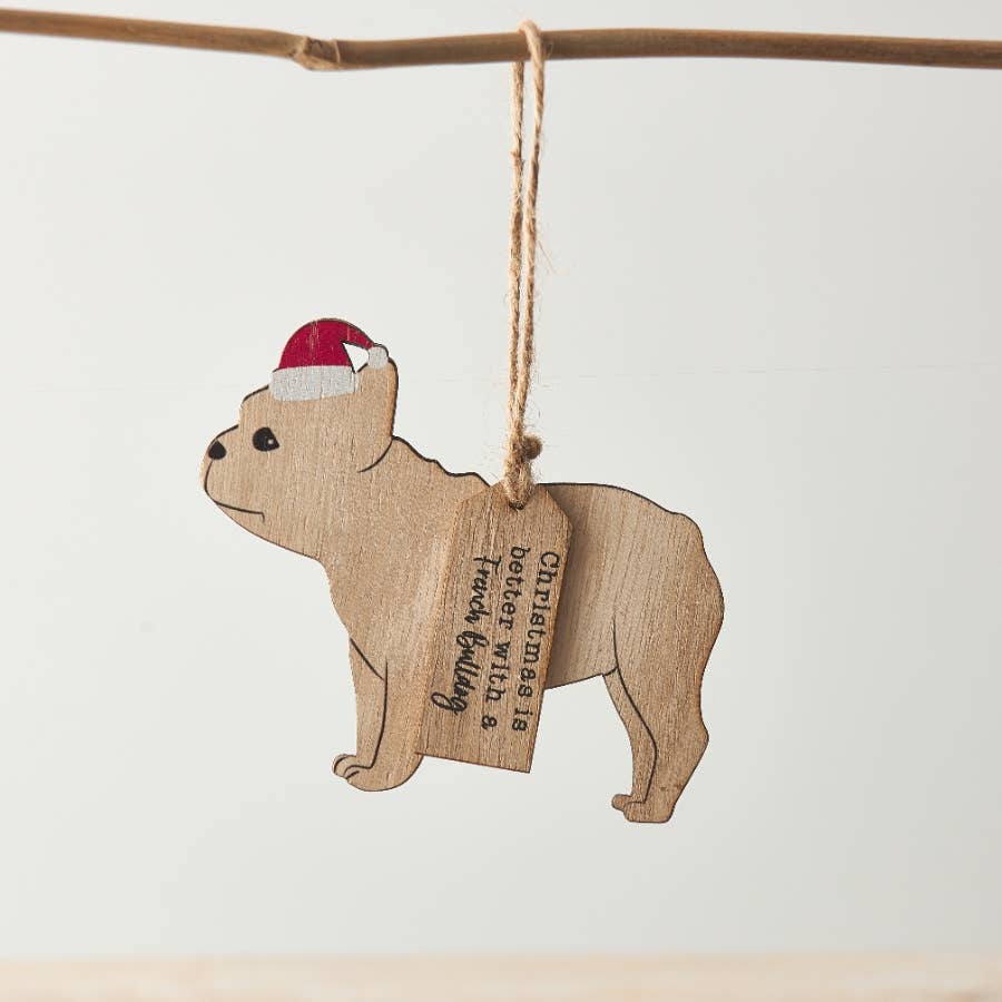 French Bulldog Wooden Ornament - Olde Glory