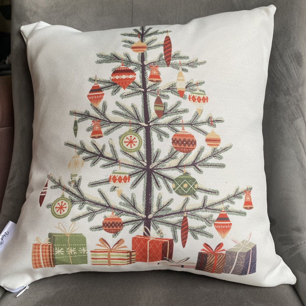Handmade White Nordic Pine Tree Cushion - Olde Glory