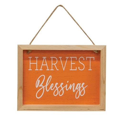 Harvest Blessings Sign with Jute Hanger - Olde Glory