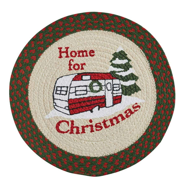 Home for Christmas Camper Braided Mat - Olde Glory