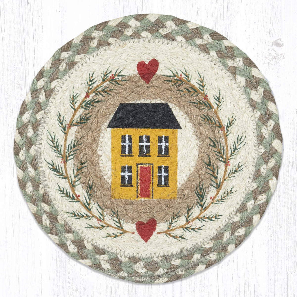 House and Garland Trivet Mat - Olde Glory