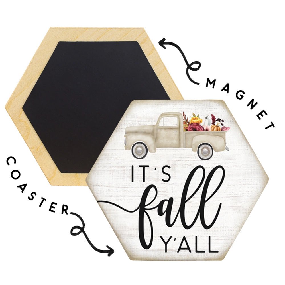 Its Fall Y'all Honeycomb Magnet Coaster - Olde Glory