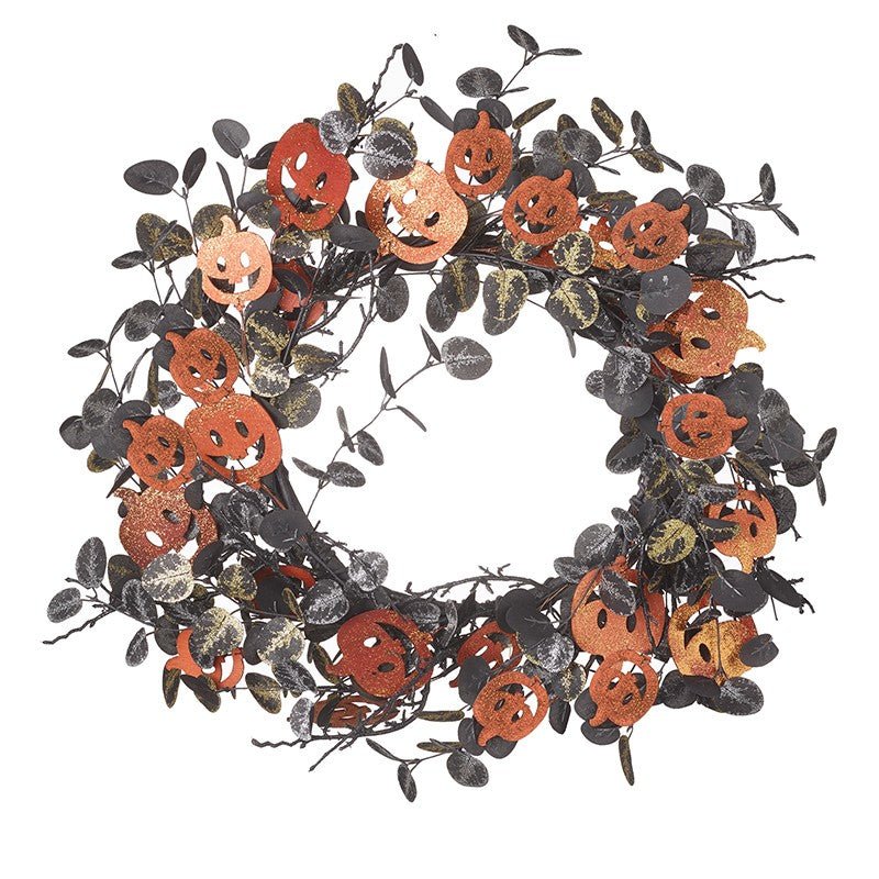 Jack O' Lantern Foliage Wreath - Olde Glory