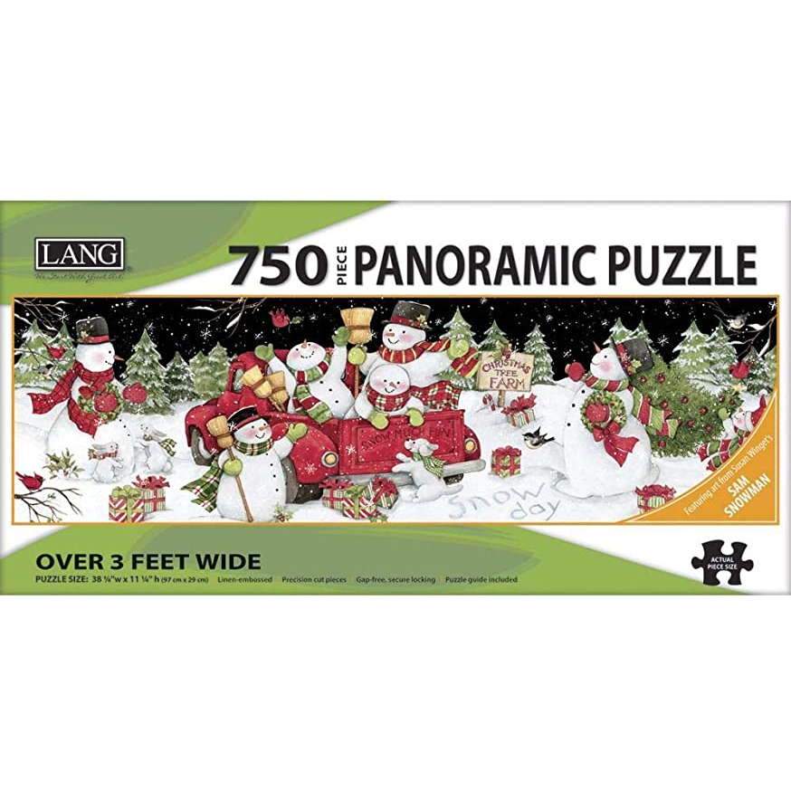 Lang Snow Day Panoramic Jigsaw Puzzle - Olde Glory