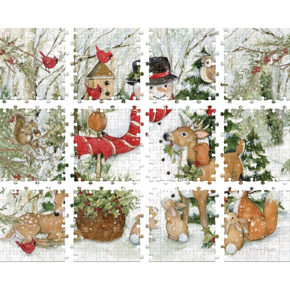 LANG Woodland Snowman Christmas Countdown Jigsaws - Olde Glory