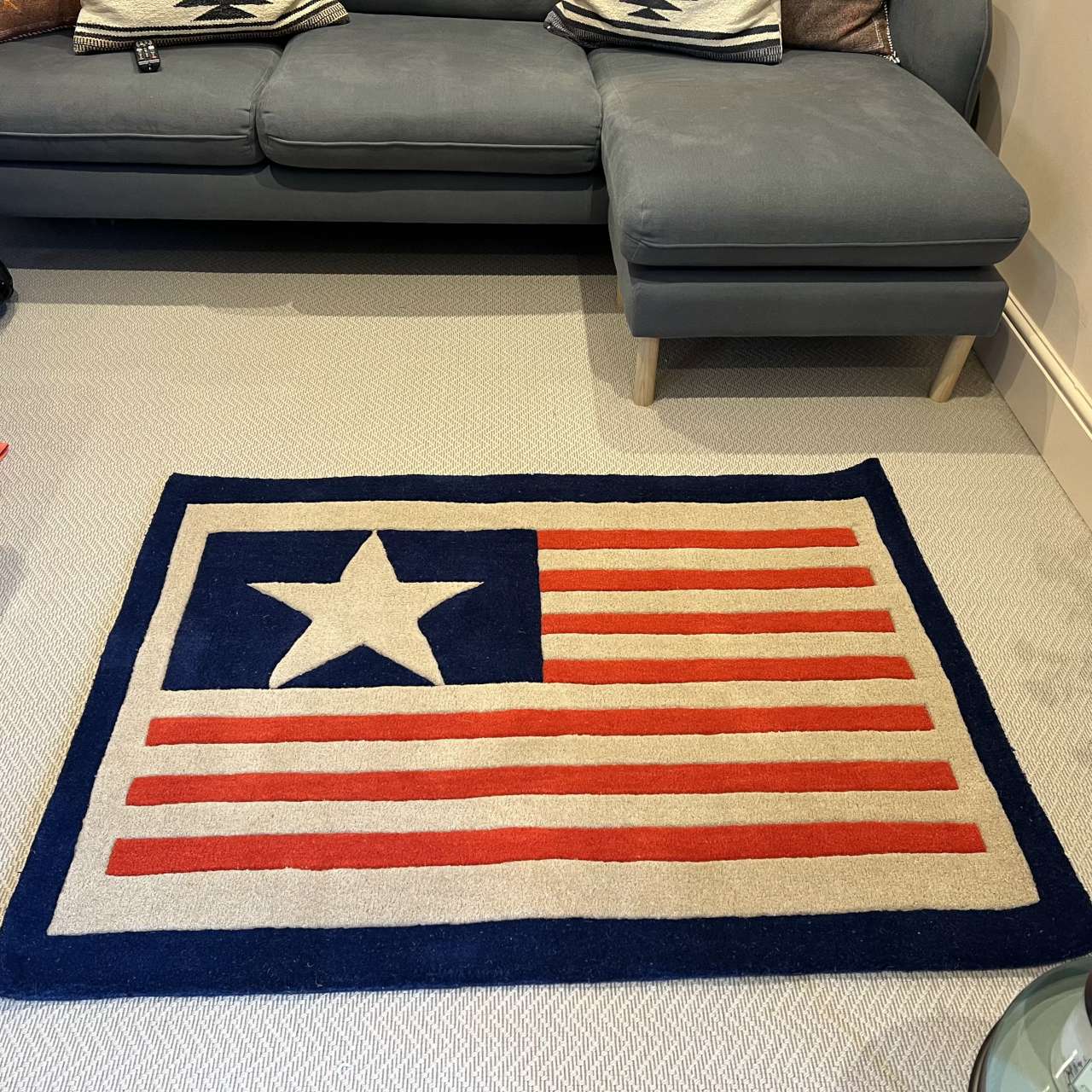 Large American Flag Wool Rug - Olde Glory