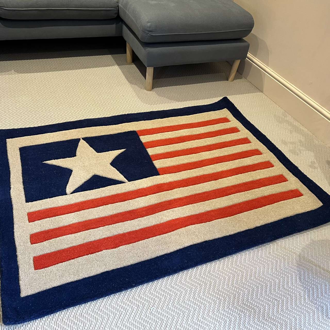 Large American Flag Wool Rug - Olde Glory
