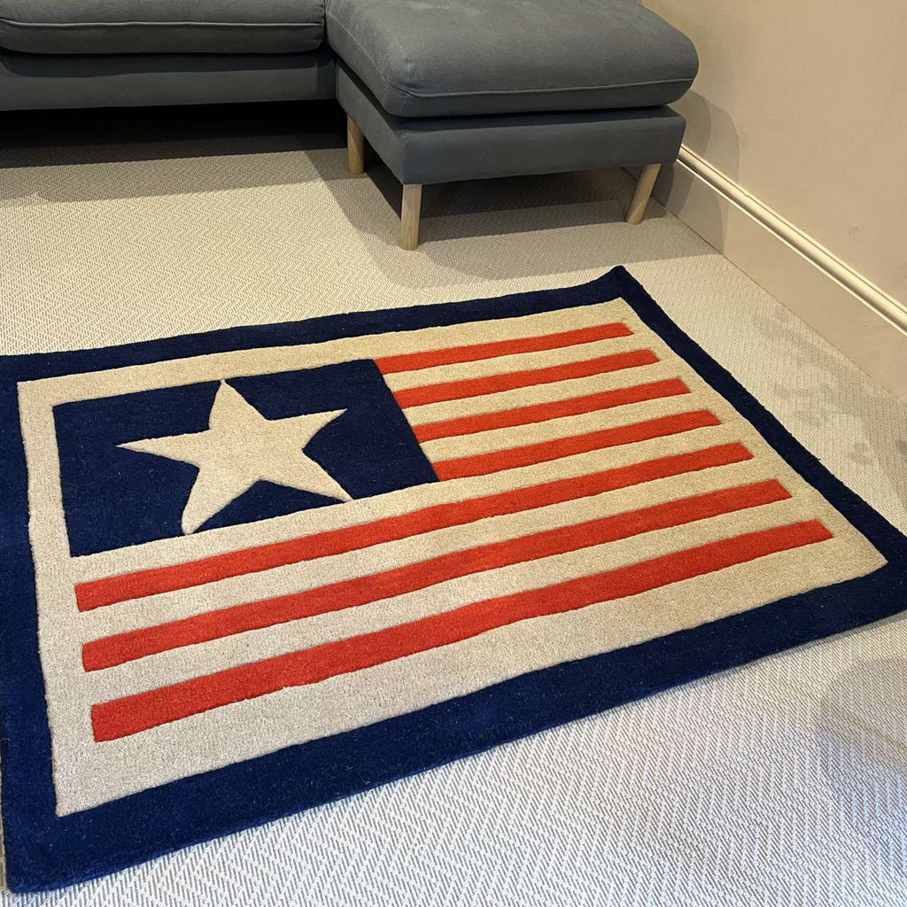 Large American Flag Wool Rug - Olde Glory