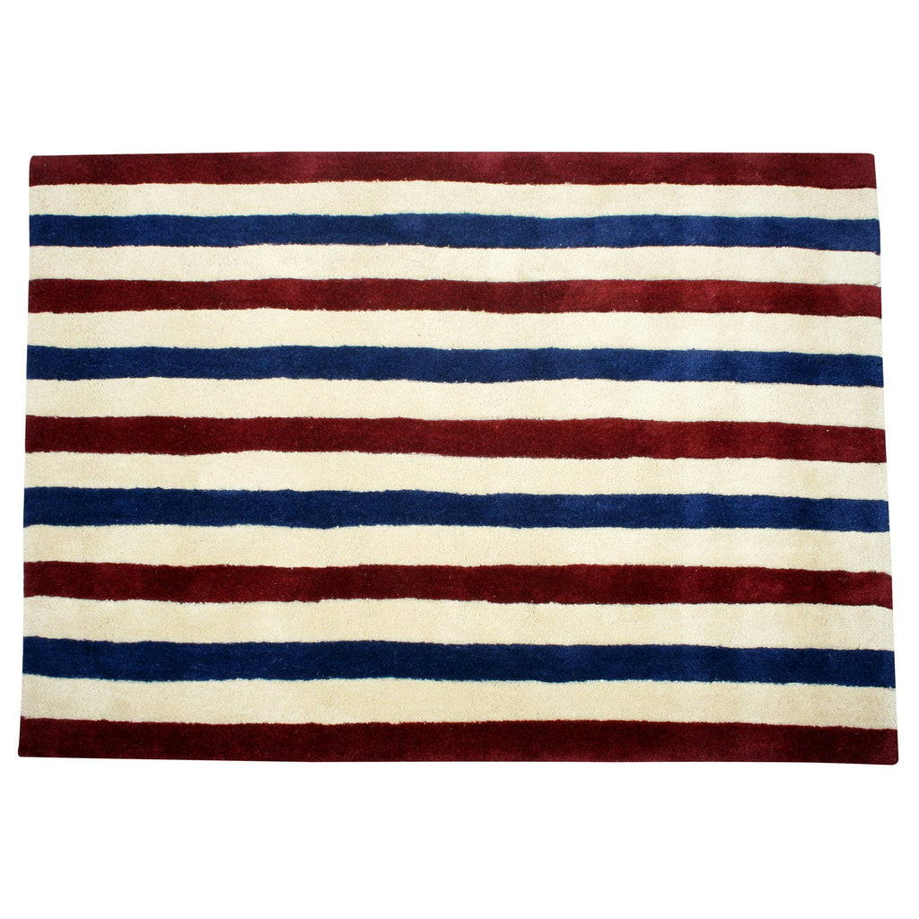 Large Americana Stripes Wool Rug - Olde Glory