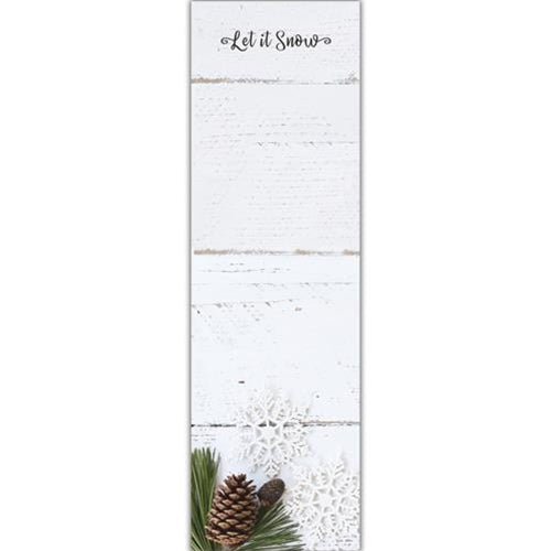 Let it Snow Pinecone Magnetic List Pad - Olde Glory