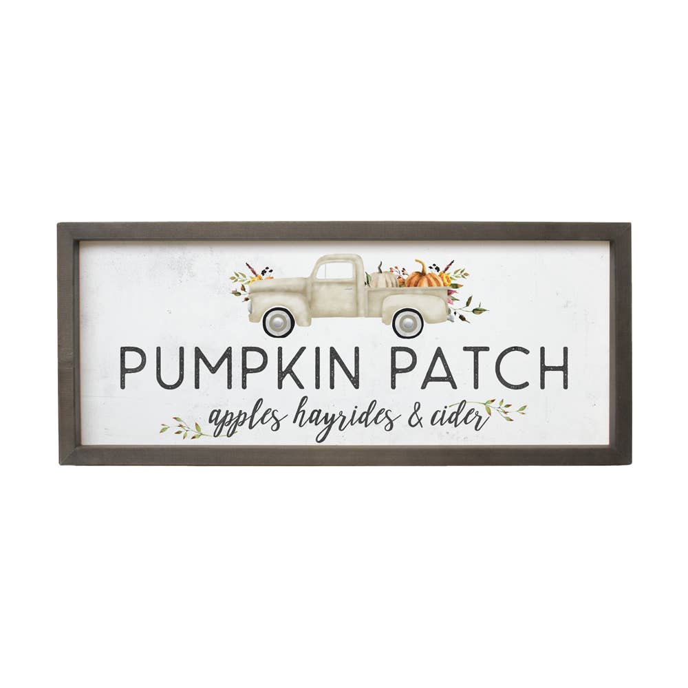 Long Pumpkin Patch Framed Sign - Olde Glory