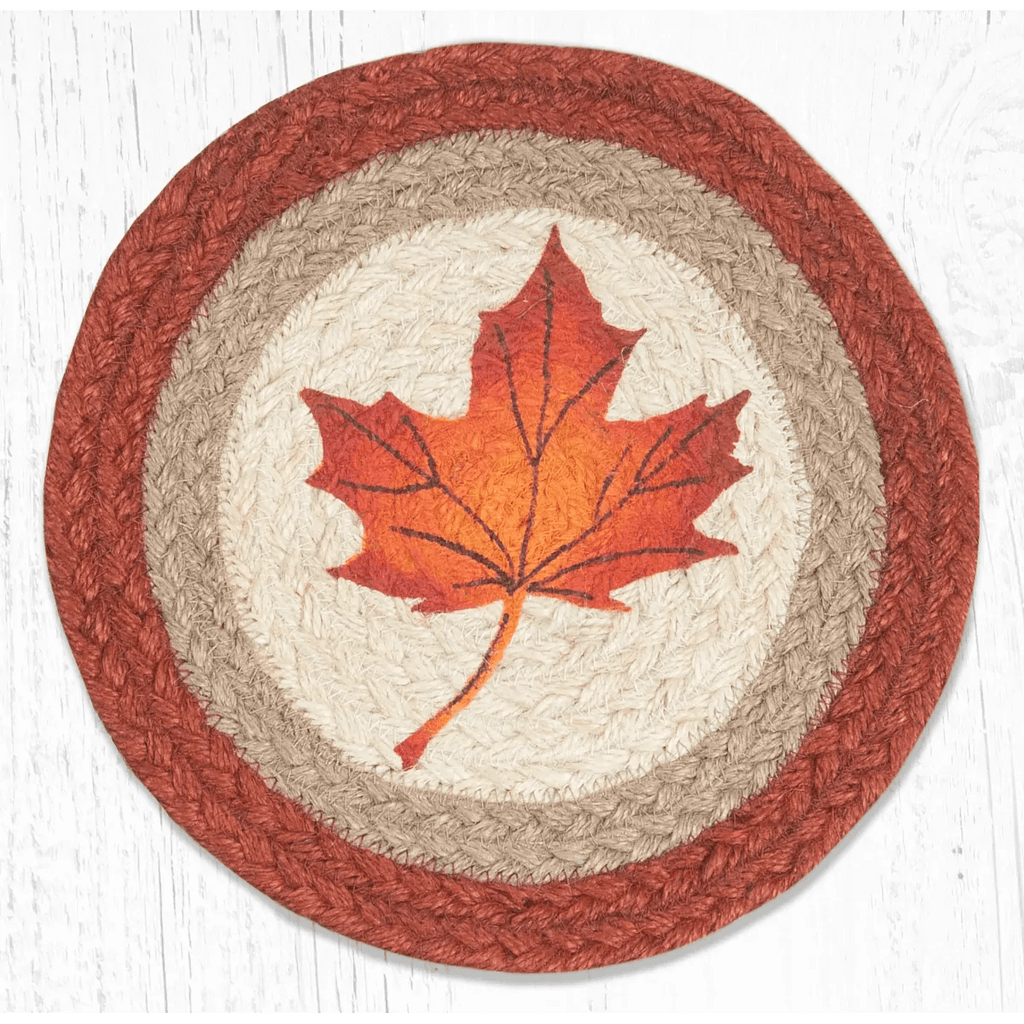 Maple Leaf Braided Trivet Mat - Olde Glory