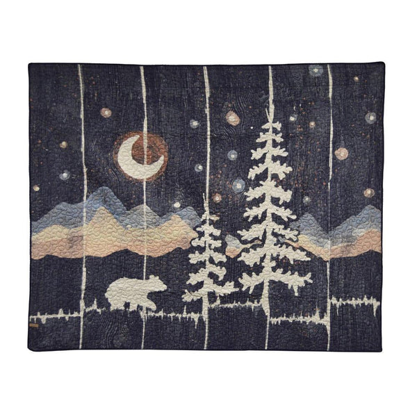 Moonlit Bear Quilted Throw - Olde Glory