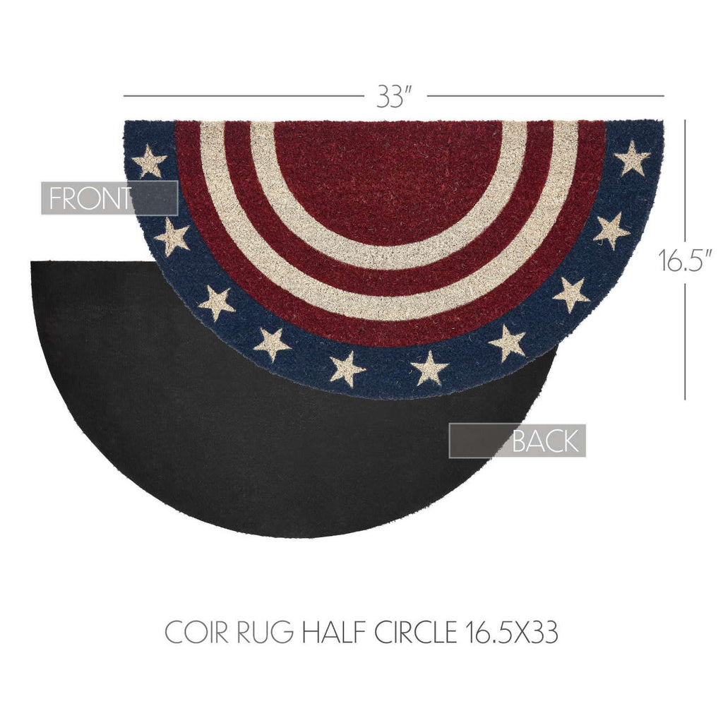 My Country Half Circle Coir Doormat - Olde Glory