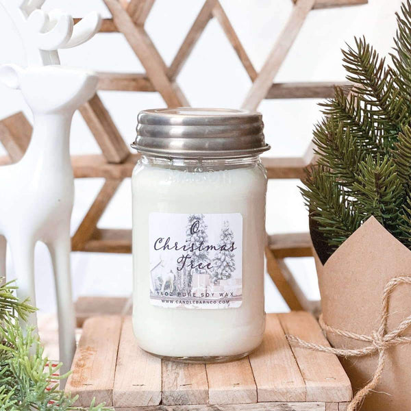 O Christmas Tree 16oz Mason Jar Soy Candle - Olde Glory