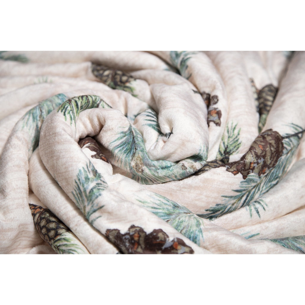 Pinecone Rustic Cabin Plush Throw - Olde Glory