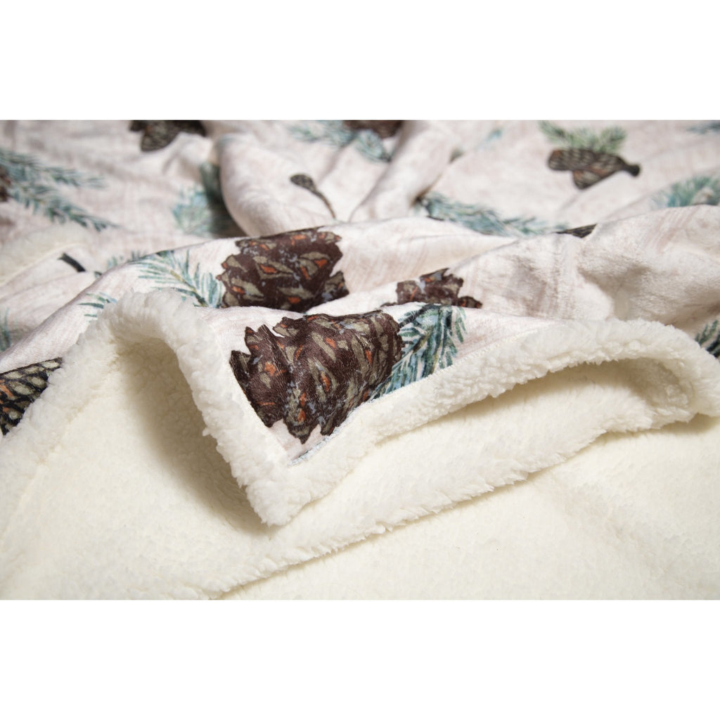 Pinecone Rustic Cabin Plush Throw - Olde Glory