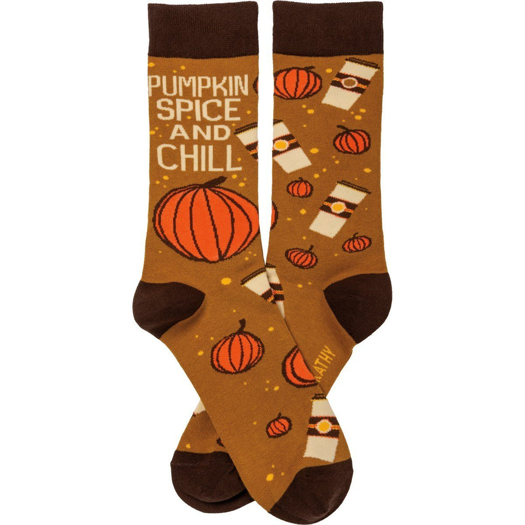 Pumpkin Spice and Chill Socks - Olde Glory